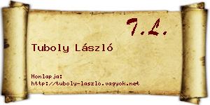 Tuboly László névjegykártya